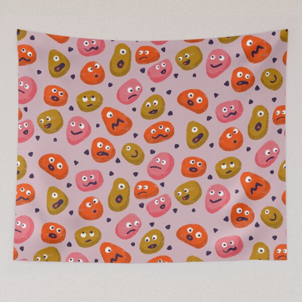 Item preview, Blob Creatures with Eyes Pattern designed and sold by Farissa Designs.