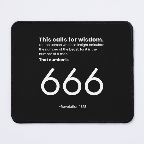 Item preview, This Calls For Wisdom | His Number Is 666 | Beast | Revelation 13:18 designed and sold by Anniko Art Studio.