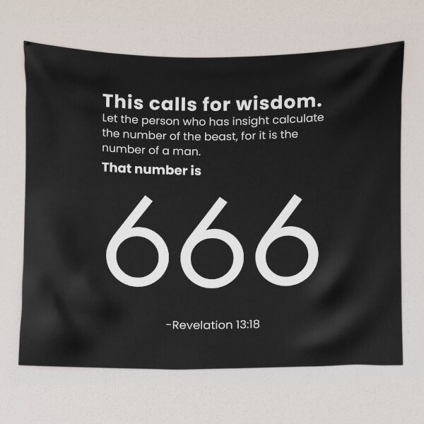 Item preview, This Calls For Wisdom | His Number Is 666 | Beast | Revelation 13:18 designed and sold by Anniko Art Studio.