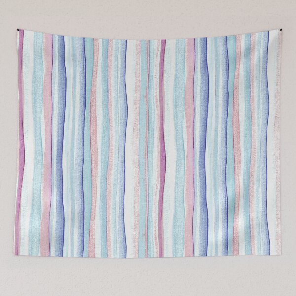 Item preview, Thin Watercolor Stripes Light Blue designed and sold by Alex  Blud.