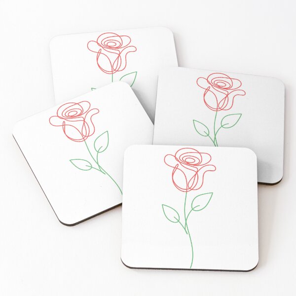 Item preview, Elegant Single Line Rose Drawing – Minimalist Floral Line Art Design designed and sold by BoxaroundJacks.