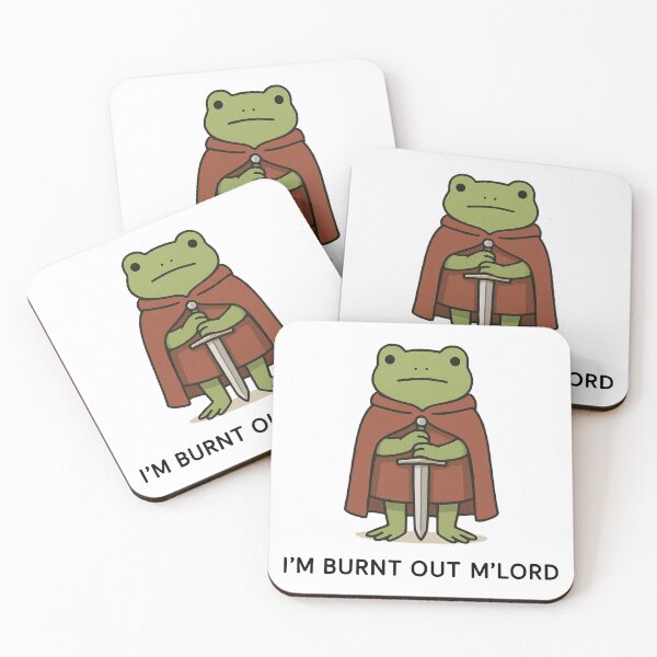 Item preview, I’m Burnt Out M’Lord - Funny Knight Frog designed and sold by loupglouglou.