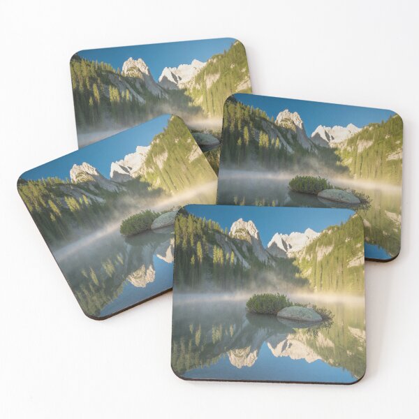 Item preview, Lifestyle Hub: Serene Mountain Lake with Mist and Golden Sunlight designed and sold by M&M Lifestyle Hub.