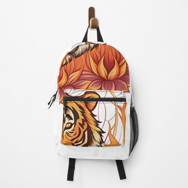 Item preview, Majestic tiger head with lotus petals designed and sold by Lucky 777.