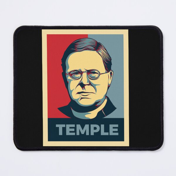 Item preview, William Temple – Pop Art Portrait in Obama “Hope” Poster Style | Christian Social Justice Art designed and sold by AveCruxT.