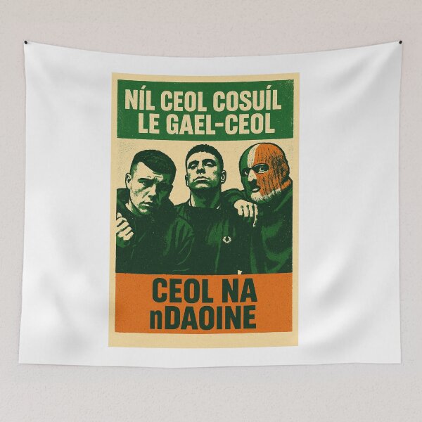 Item preview, Póster de propaganda rebelde del rap irlandés – Arte callejero de estilo hip hop gaélico designed and sold by CELTIC-DESIGNS.