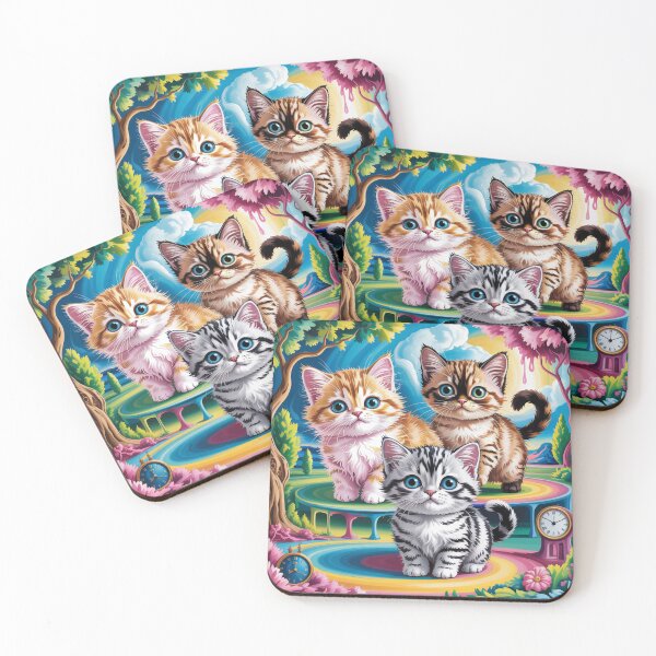 Item preview, Striped kittens,oil paint Salvador Dali. designed and sold by elegantpaterns.