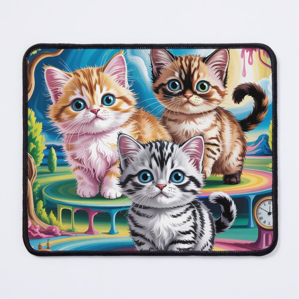 Item preview, Striped kittens,oil paint Salvador Dali. designed and sold by elegantpaterns.