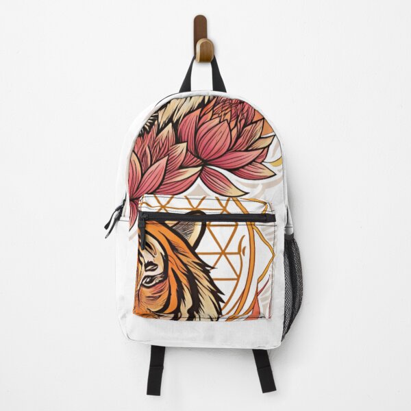 Item preview, Majestic tiger head with lotus petals designed and sold by Lucky 777.