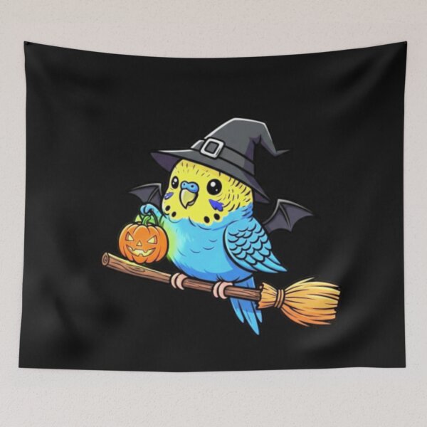 Item preview, Halloween Budgie. Funny Spooky Budgie designed and sold by Obinne.