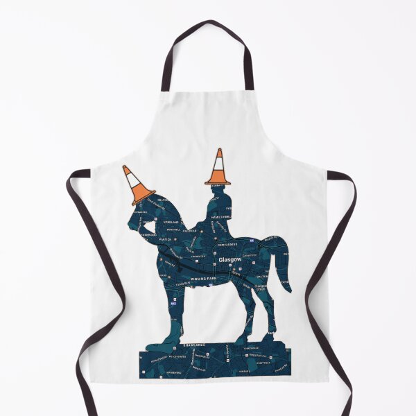 Item preview, Glasgow Icon Duke Wellington Cone Statue Map - Scottish City Gift Glasgow Street Art Print designed and sold by Loom on the Loch.