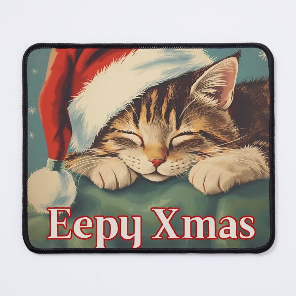 Item preview, Vintage Christmas Eeepy Cute Retro Girl Cat T-Shirt Xmas designed and sold by Vintage City.