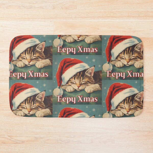 Item preview, Vintage Christmas Eeepy Cute Retro Girl Cat T-Shirt Xmas designed and sold by Vintage City.