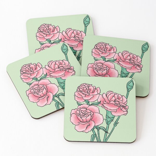 Item preview, Pink Carnation January Birth Flower Drawing designed and sold by MeMaKiDesign.