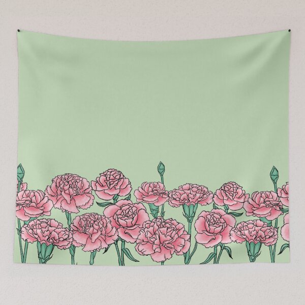 Item preview, Pink Carnation January Birth Flower Drawing designed and sold by MeMaKiDesign.