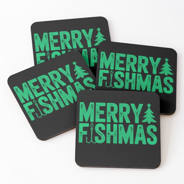 Item preview, Merry Fishmas Funny Fishing Christmas Design designed and sold by FreshVibe Prints.