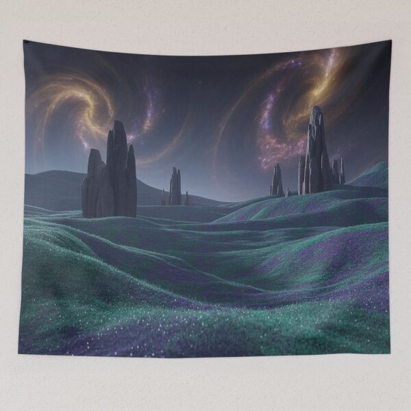Item preview, Lifestyle Hub: Emerald and Sapphire Dreamscape with Celestial Glow designed and sold by M&M Lifestyle Hub.