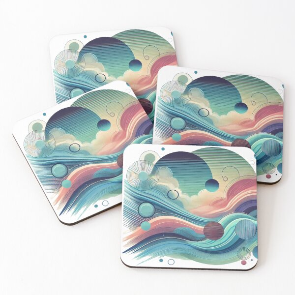 Item preview, Abstract Art Water Geometric Shapes Poster Art Print designed and sold by Jackson2288.
