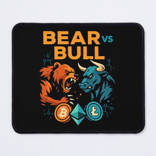 Item preview, "BEAR VS BULL – Crypto Clash of Market Titans" designed and sold by BitCrop.