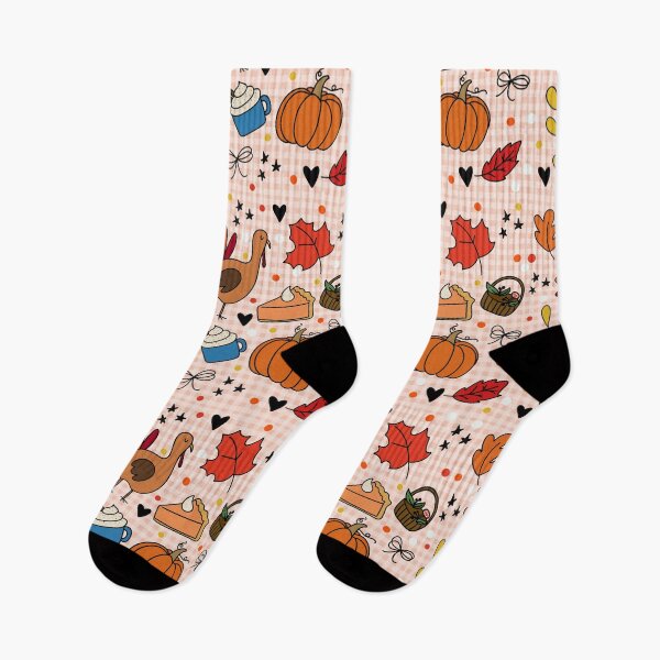 Item preview, Thanksgiving Pattern | Cute Fall Turkey and Pumpkin Pie Design designed and sold by annebmeadows.