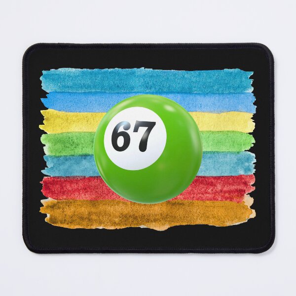 Item preview, 6-7 Meme — Neon Bingo Ball on Dark Mode designed and sold by Kindloom.