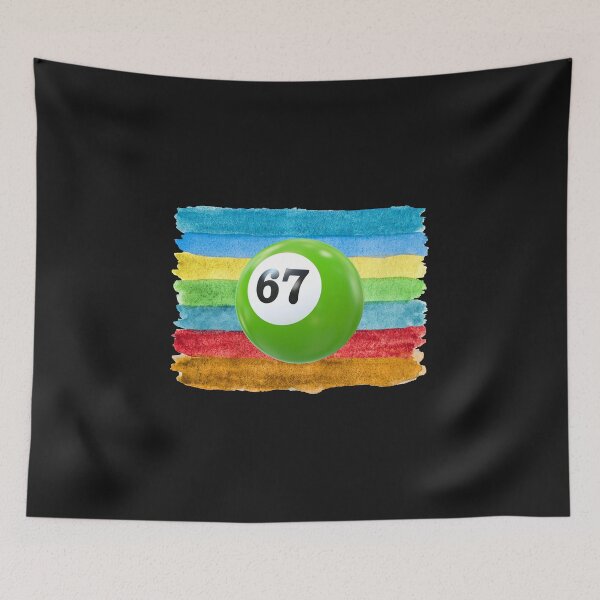 Item preview, 6-7 Meme — Neon Bingo Ball on Dark Mode designed and sold by Kindloom.