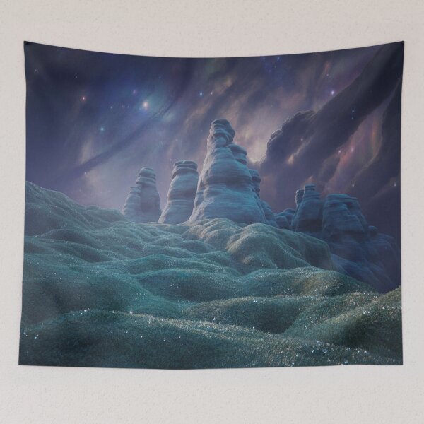 Item preview, Lifestyle Hub: Emerald and Sapphire Dreamscape with Celestial Glow designed and sold by M&M Lifestyle Hub.