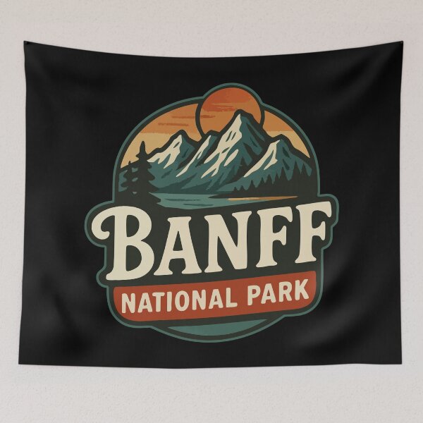 Item preview, Banff National Park Alberta Canada Retro designed and sold by TomFrontierArt.