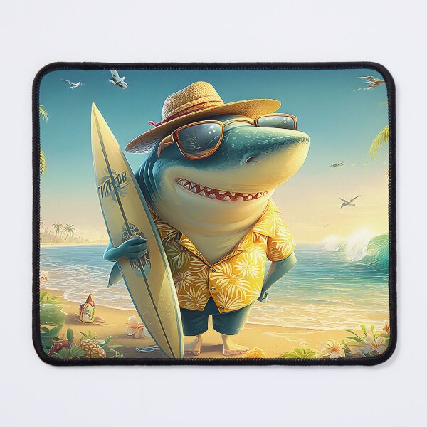 Item preview, Cool Shark Enjoying a Tropical Beach Vibe designed and sold by Artessie.