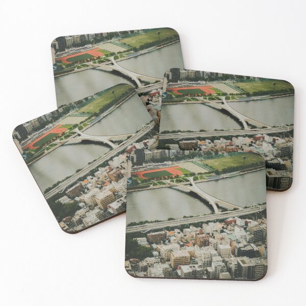 Item preview, Urban Aerial View with River and Bridge designed and sold by Jason Brown needs coffee .