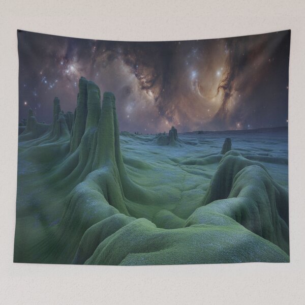Item preview, Lifestyle Hub: Emerald and Sapphire Dreamscape with Celestial Glow designed and sold by M&M Lifestyle Hub.