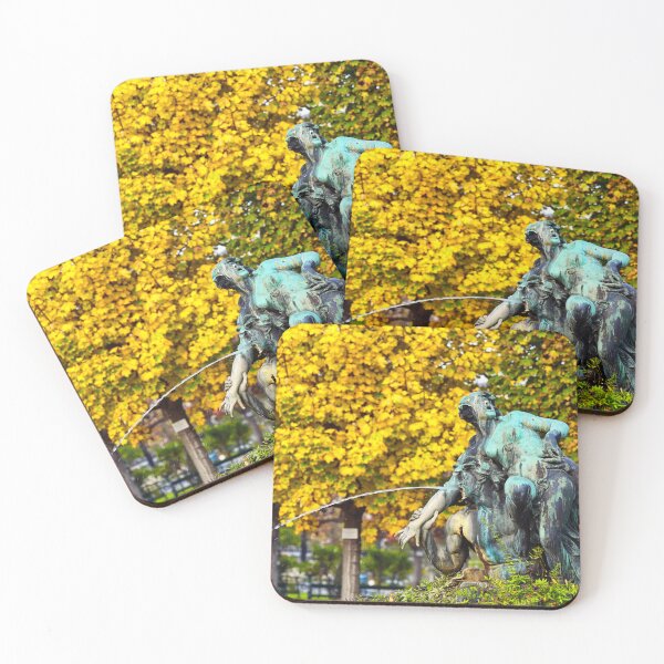Item preview, Triton and Nymph at water fountain, Volksgarten, Vienna, autumn season designed and sold by goceris.