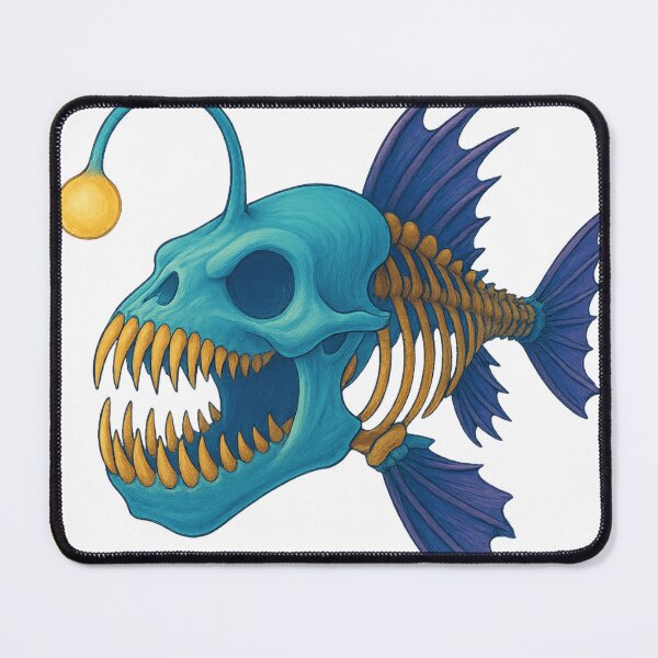 Item preview, Follow the light… if you dare. Lantern of the Deep Skeleton Angler Design designed and sold by thejuliegstudio.