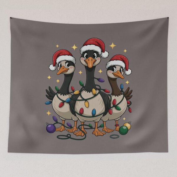Item preview, I Saw Three Geese Come Flying In Funny Christmas Design designed and sold by FreshVibe Prints.