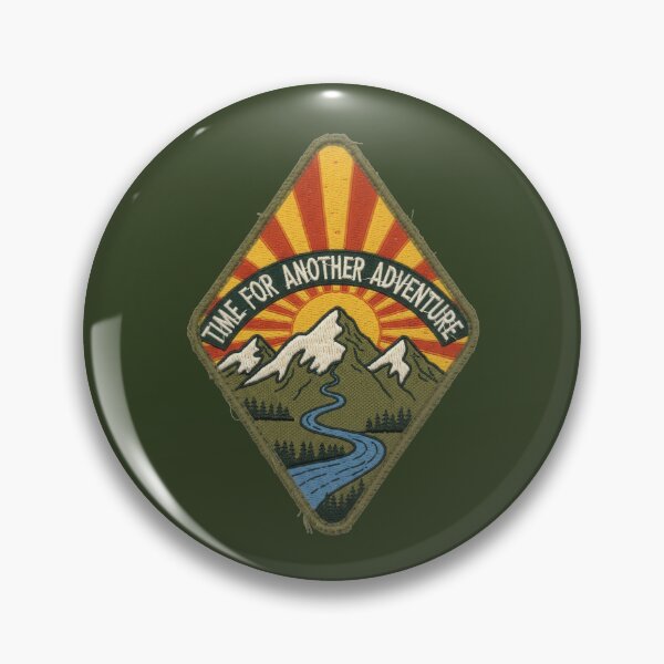 Item preview, Time for Another Adventure – Vintage Embroidered Mountain Patch Design designed and sold by NoctaHike.