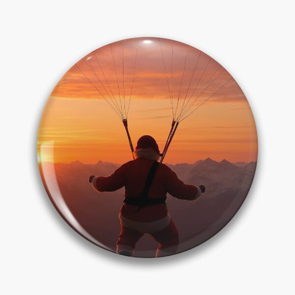 Item preview, Santa’s Sunset Skydive – A Christmas Adventure Above the Mountains designed and sold by EchoAuraGraphic.