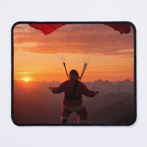 Item preview, Santa’s Sunset Skydive – A Christmas Adventure Above the Mountains designed and sold by EchoAuraGraphic.