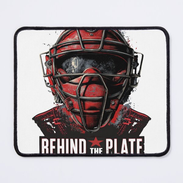 Item preview, Behind The Plate Catcher Mask Baseball Shirt designed and sold by Off-Season Ink.