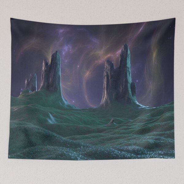Item preview, Lifestyle Hub: Emerald and Sapphire Dreamscape with Celestial Glow designed and sold by M&M Lifestyle Hub.
