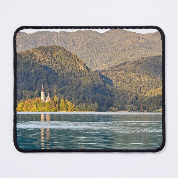 Item preview, Pilgrimage Church of the Assumption of Maria.Lake Bled morning landscape, Slovenia designed and sold by goceris.