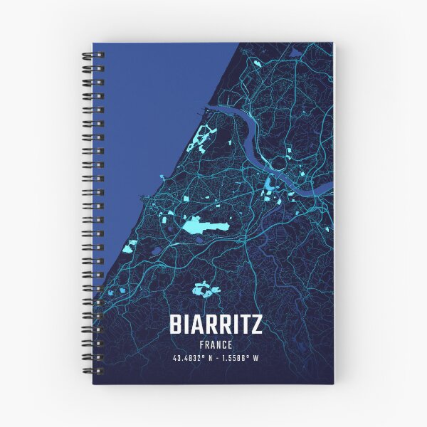 Item preview, Biarritz Midnight City Map designed and sold by HomeLivingCo.