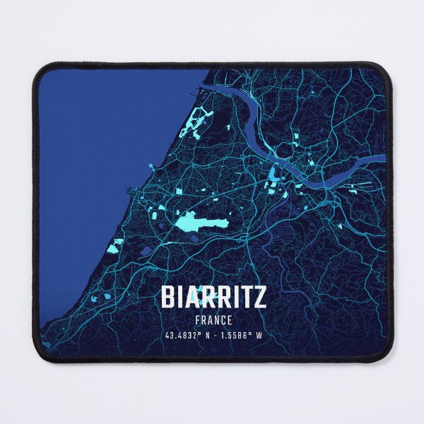 Item preview, Biarritz Midnight City Map designed and sold by HomeLivingCo.