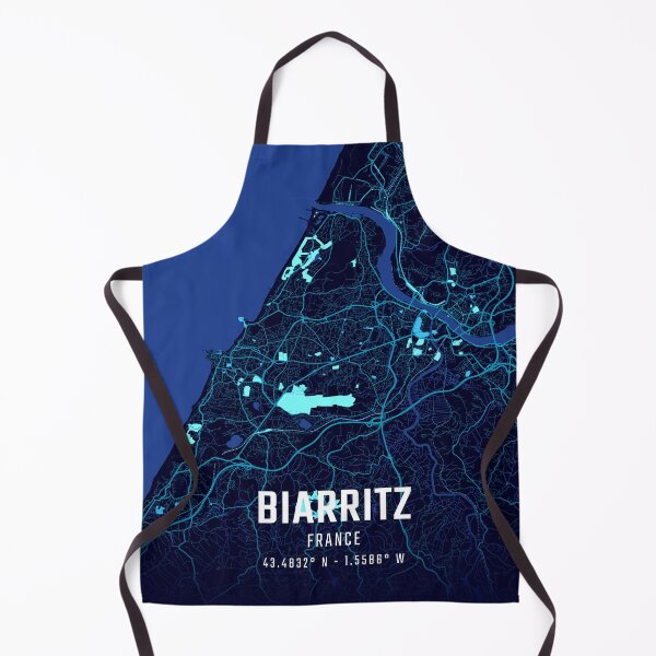Item preview, Biarritz Midnight City Map designed and sold by HomeLivingCo.