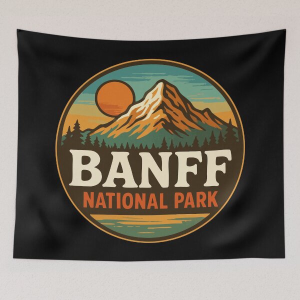 Item preview, Banff National Park Alberta Canada Vintage Travel designed and sold by TomFrontierArt.