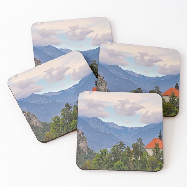 Item preview, Lake Bled with Bled Castle and Pilgrimage Church of the Assumption of Maria tower,landscape,Slovenia designed and sold by goceris.