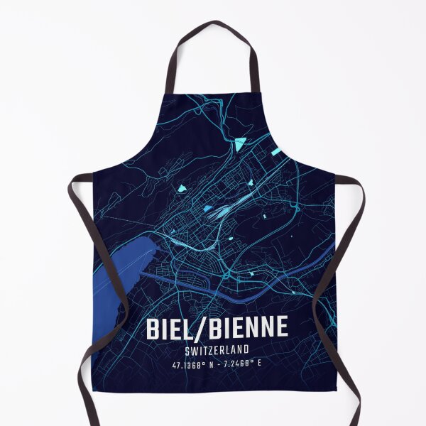 Item preview, Biel Bienne Midnight City Map designed and sold by HomeLivingCo.