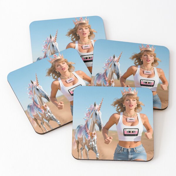 Item preview, Kayla Cassette Racing Her Pet Unicorn Drippy Rose designed and sold by WHITE FLAME PRINTS.