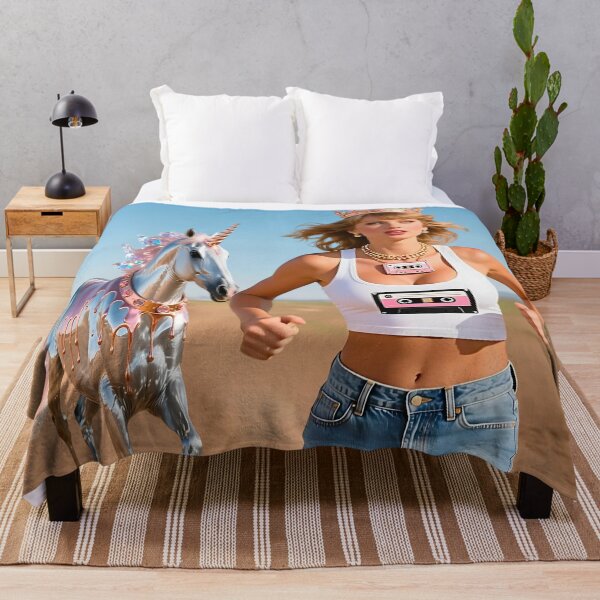 Item preview, Kayla Cassette Racing Her Pet Unicorn Drippy Rose designed and sold by WHITE FLAME PRINTS.