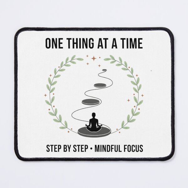 Item preview, One Thing At A Time Minimalist Tee | Mindful Focus & Slow Living designed and sold by MINIMA.LIGN.