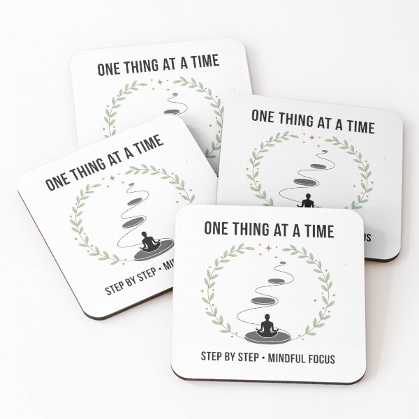 Item preview, One Thing At A Time Minimalist Tee | Mindful Focus & Slow Living designed and sold by MINIMA.LIGN.